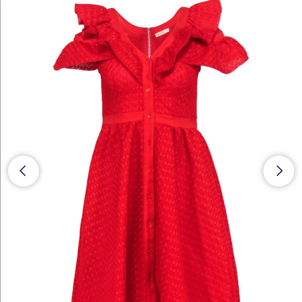 Maje Ruffle Lace Dress